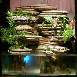 Indoor fountain and water wall